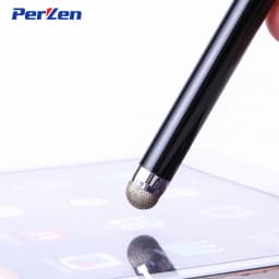 10pcs/pack High Quality Metal Capacitive Touch Pen Stylus Screen Fiber Capacitive Cloth For Phone Tablet Laptop + Zip Bag