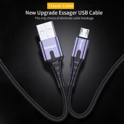 Essager LED Micro USB Cable For Xiaomi Samsung Android 3A Fast Charging Data Wire Cord Microusb Charger Mobile Phone Cable 2M 3M