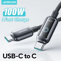 Joyroom 100W 1.2m Fast Charging Cable USB Type-C To Type-C Cable with Automatic Power Off For IPhone, Xiaomi, Samsung, OPPO VIVO