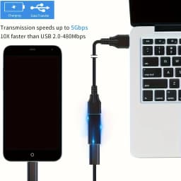 USB-C to USB 3.0 Adapter, USB to USB-C Adapter, USB 3.0 Female to USB-C Female Adapter Connector Compatible With Google Pixel, E