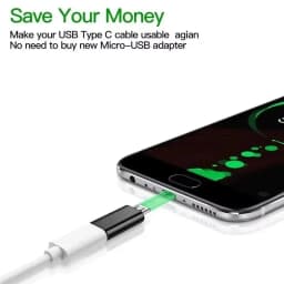 10-1Pcs Type C Male To Micro USB Female Adapter OTG Converter Micro-B To USB-C Connector Phone Charger Cable Adapter For Samsung