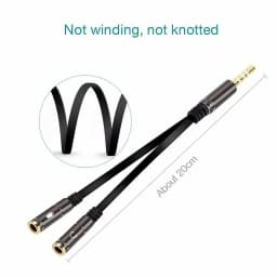 3.5mm Audio Splitter Cable for Computer Laptop Jack 3.5 mm 1 Male To 2 Female Microphone Headphone Y Splitter AUX Cable