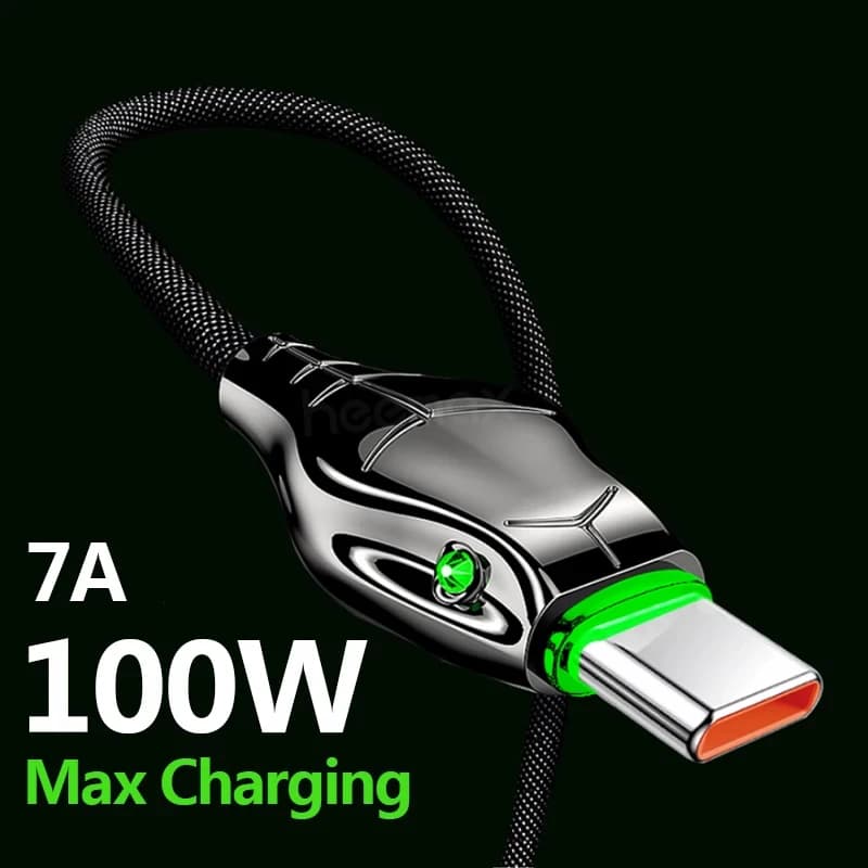 66w Type-C 5A Super Fast Charging Indicator Light Data Cable Suitable For Iphone 5-14 Huawei Xiaomi Vivo Phone Charging Cable