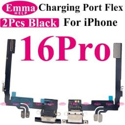 2Pcs Charging Flex Cable for iPhone 11 15 13 14 16 Pro Max Dock Connector USB Charger Port Ribbon