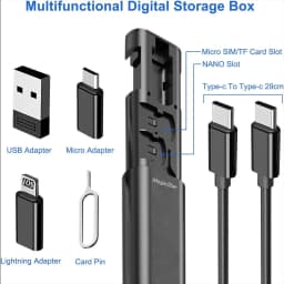 MagiicFiber PD60W USB C To Type C Cable For iPhone 14 Pro Max 5 in 1 Cable Charging Case Set USB Adapter Cable For Samsung S23 X