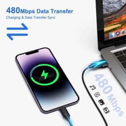 MagiicFiber PD60W USB C To Type C Cable For iPhone 14 Pro Max 5 in 1 Cable Charging Case Set USB Adapter Cable For Samsung S23 X