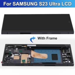 For Samsung S23 Ultra 5G AMOLED LCD Display Touch Screen with Frame Digitizer Replacement Compatible with SM-S918B G918