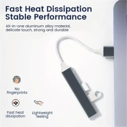 4 Port Multi Splitter Type C HUB USB Adapter OTG For Xiaomi Lenovo Macbook 13 15 Air Pro PC Computer Accessories