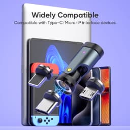 Magnetic Type-C to USB-C OTG Adapter 540 Degree PD3.1 240W Fast Charging 9Pin Magnet USB-C Female Converter For Macbook Samsung