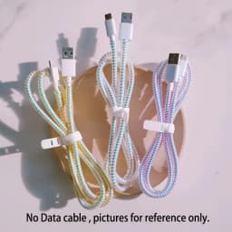 New 1.4M Laser Color TPU Soft Spiral USB Charging Cable Protector for iPhone Samsung Huawei Earphone Cord Line Protection