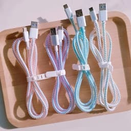 New 1.4M Laser Color TPU Soft Spiral USB Charging Cable Protector for iPhone Samsung Huawei Earphone Cord Line Protection