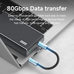 Hagibis Short USB4 Cable Portable Keychain C to C Cable Lanyard Type-C Cable 240W 80Gbps for Thunderbolt 4/5 iPhone 17 Pro SSD
