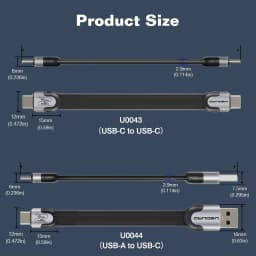 UGOURD USB A to C 10Gbps Cable USB C to Type C USB3.1/3.2 Gen2 Cable Data Transfer USB SSD Hard Disk Cable 60W 0.15m - 3m Flat