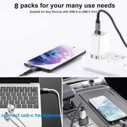 10 Pack USB C Female Adapter Set, USB A to USB C & Micro USB to Type C Converter Compatible with Car Charger, Laptop