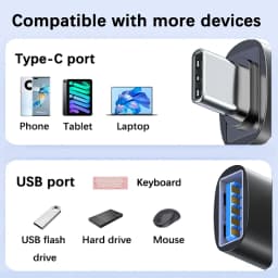 2PCS USB 3.0 To Type C OTG Charger Adapter Connector Type-C to USB Male To Type-c Adapt Converter for PC MacBook Car USB ipad