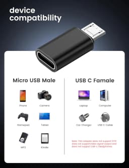 USB Type-C Adapter Type C To Micro USB Female To Male Converters For Xiaomi Samsung Charger Data Cable USBC USB C Adapter