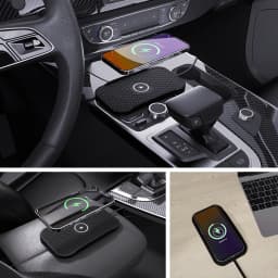 Bonola Silicone Car Wireless Charger Non-Slip Pad for iPhone 18Pro/17/16/15/14/13 Induction Fast Wireless Charging for Samsung