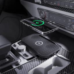 Bonola Silicone Car Wireless Charger Non-Slip Pad for iPhone 18Pro/17/16/15/14/13 Induction Fast Wireless Charging for Samsung
