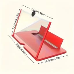3D HD Phone Screen Amplifier Projector, Foldable Stand for Movies Videos Games, Compatible with All 10 Inch Smartphones
