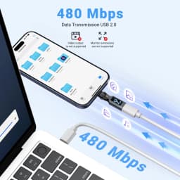AUFU 9Pin Digital Display Magnetic OTG Adapter for IPhone17 Macbook Laptop Xiaomi PD240W 5A USB C to Type C Micro Male Converter