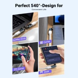 AUFU 9Pin Digital Display Magnetic OTG Adapter for IPhone17 Macbook Laptop Xiaomi PD240W 5A USB C to Type C Micro Male Converter