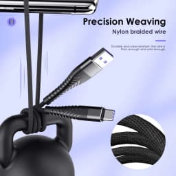 100W 7A USB Fast Charging Data Cable Mobile Phone Type C Quick Charge 3.0 Wire Nylon Braid Cord For Samsung Huawei Xiaomi Redmi