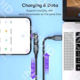 240W USB C to Type C Magnetic Adapter 16Pin 5A Fast Charge Male to Female Data Converter for Samsung iPhone 15 Pro iPad MacBook