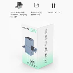 Rotating Qi2 3in1 15w Magnetic Wireless Charger Stand For iPhone 16 15 14 13 12 Max  iWatch Airpods Fast Charging Dock