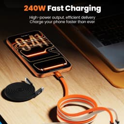 Magnetic 240W Type-C Fast Charging Cable Type C to USB C Data Line For Samsung iPhone17 16 15 Tablet Laptop Data Transfer Charge