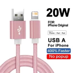 Metal Nylon Braided Quick Charge Cable For iPhone 14 8 7 6S 6 Plus X XR XS 11 12 13 Mini 14 Pro Max Fast Charging USB Data Cable