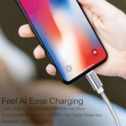 Metal Nylon Braided Quick Charge Cable For iPhone 14 8 7 6S 6 Plus X XR XS 11 12 13 Mini 14 Pro Max Fast Charging USB Data Cable
