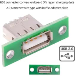 1/10Pcs Panel Mounting Repair Charging Interface USB With Fixed Board Connector Repair USB 2.0 Charging Interface Socket Port