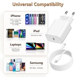 Original PD-40W Type C Quick Charger For Apple iPhone 17 16 15 14 13 12 11 Pro Max 8 Plus Fast Charging Charge Lightnings Cable