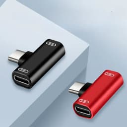 2 in 1 USB C Splitter Type C Male To Dual Type C Female Headphone Charger Adapter Splitter Converter Phone Adapters Converters