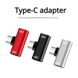 2 in 1 USB C Splitter Type C Male To Dual Type C Female Headphone Charger Adapter Splitter Converter Phone Adapters Converters