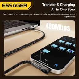 Essager 100W 7A USB Type-C Cable Fast Charger Cord 90 Degree Elbow USB C Digital Display Data Cable For Samsung Huawei Honor