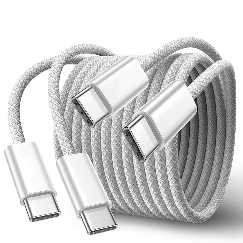 Original USB C to USB C Fast Charging PD Cable For iPhone Air 16 17 Pro Max 15 Plus Samsung Moto Type C to Type C Braided Cables