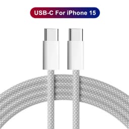 Original USB C to USB C Fast Charging PD Cable For iPhone Air 16 17 Pro Max 15 Plus Samsung Moto Type C to Type C Braided Cables