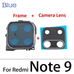 New For Xiaomi Redmi Note 9S / Note 9 Pro Rear Camera Glass Lens Cover Note9 Back Camera Frame Holder Replacement With Sticker