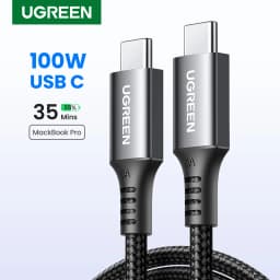 UGREEN 100W USB C to USB Type C Cable For iPhone 17 16 15 MacBook Samsung S25 S24 QC4.0 Fast Charging USB C Cable Charger USB 5A
