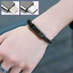 60W USB C to USB C Bracelet Cable PD Fast Charging Data Sync Data Cord For iPhone 16 15 Samsung Xiaomi Type C Quick Charge Cable