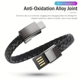 60W USB C to USB C Bracelet Cable PD Fast Charging Data Sync Data Cord For iPhone 16 15 Samsung Xiaomi Type C Quick Charge Cable