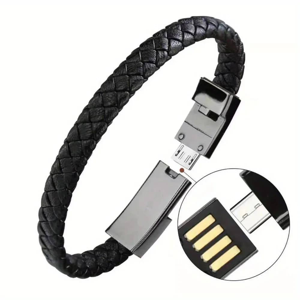 60W USB C to USB C Bracelet Cable PD Fast Charging Data Sync Data Cord For iPhone 16 15 Samsung Xiaomi Type C Quick Charge Cable