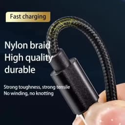 Durable Fast Charge Type C USB Braided Cable 1m 2m Quick Charging For iPhone 15 16 17 Pro Max Samsung Xiaomi Redmi POCO OnePlus
