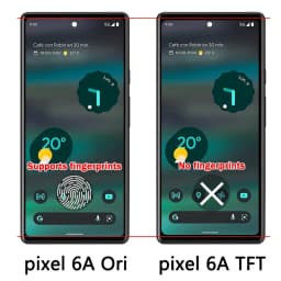 TFT Screen for Google Pixel 6A LCD Display Touch Digitizer Screen for Pixel 6a GX7AS GB62Z G1AZG GB17L LCD with Frame