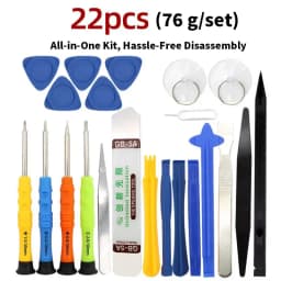 22 in 1 Mobile Phone Repair Tools Disassemble Repair Kit for iPhone Screwdriver Combination Skid Multi Function Disassembly Set