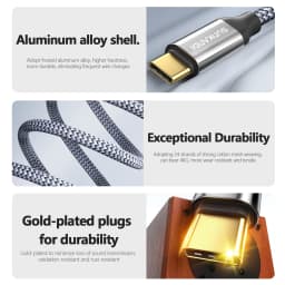 SUNKANDI USB C to 1/4" Audio Cable, Type-C to Dual 6.35mm TS Splitter for iPhone16 15, MacBook, Galaxy, Mixer, Amp, Speaker