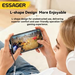 Essager L-shape Type-C to 3.5mm Jack Audio Cable for iPhone 16 15 Samsung Lightning to 3.5mm Headphone Adapter for iPhone14 13