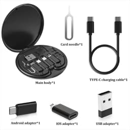 60W Multi USB Type C to C Charging Adapter Cable Kit USB C to Lightning Conversion Set USB A & Type C to Micro/Type C/Lightning