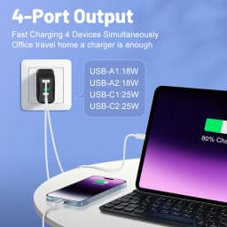 Total 100W USB Charger Fast Charging 6 Ports Quick Charge 3.0 Travel Charger For iPhone Samsung Huawei Phone Charger